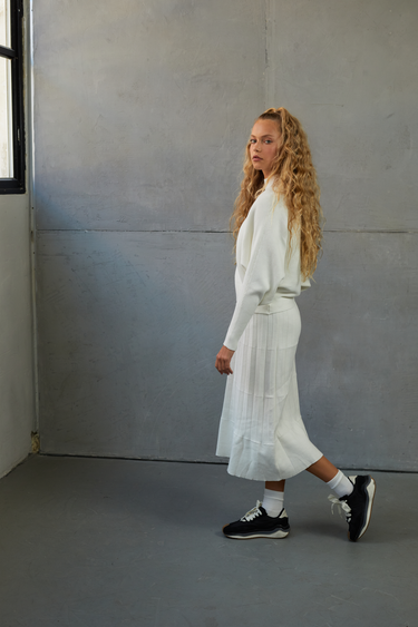 חצאית סריג פליסה