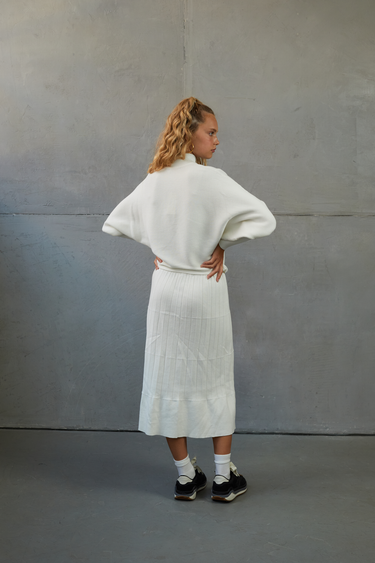 חצאית סריג פליסה