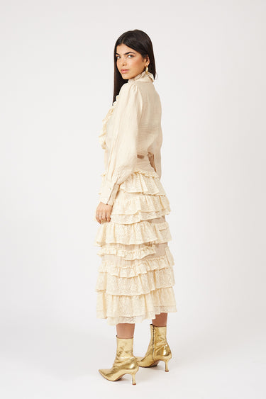 חצאית שכבות עם תחרה