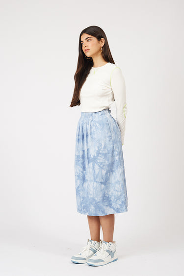 חצאית טאי דאי עם כיווצים