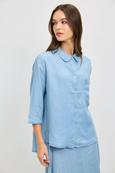 חולצה מכופתרת טנסל גינס LIGHT DENIM