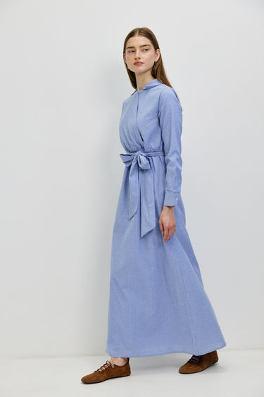 שמלת מעטפת פסים BLUE