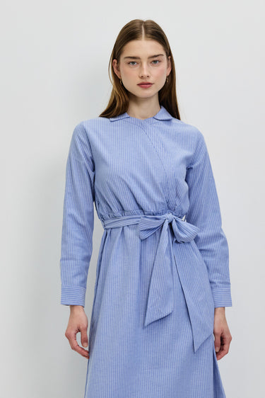 שמלת מעטפת פסים BLUE