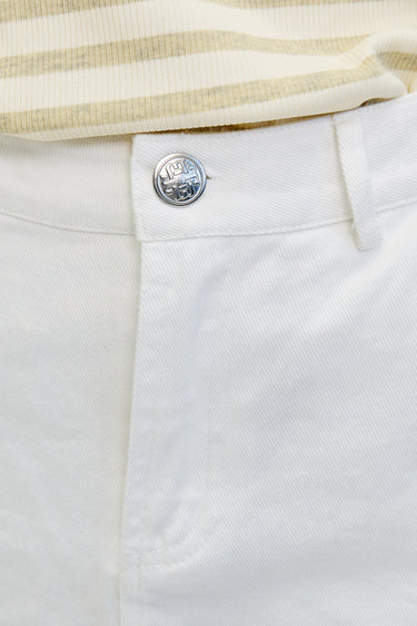 חצאית גינס חלקים WHITE