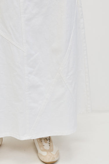 חצאית גינס חלקים WHITE