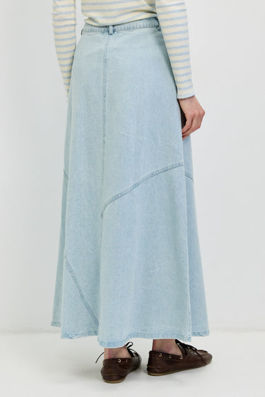 חצאית גינס חלקים LIGHT BLUE