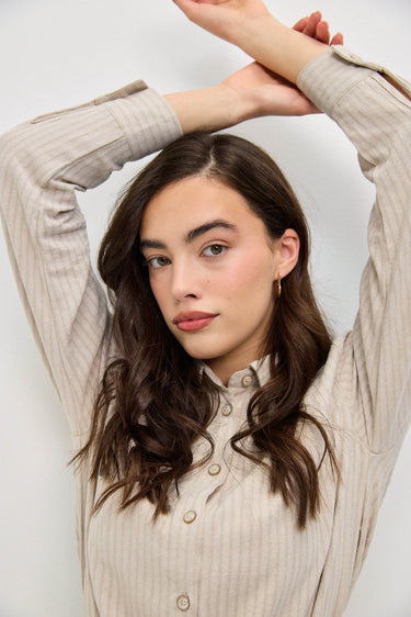 שמלת חולצה פסים STONE