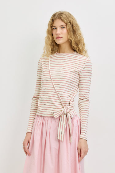 חולצת מעטפת פסים PINK