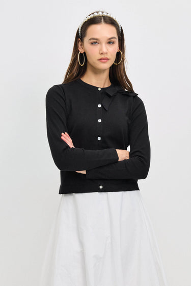 קרדיגן עם פפיון BLACK