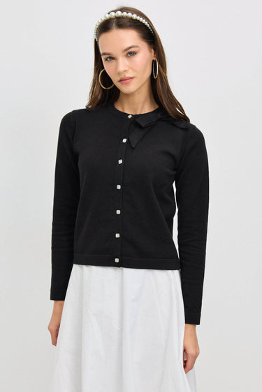 קרדיגן עם פפיון BLACK