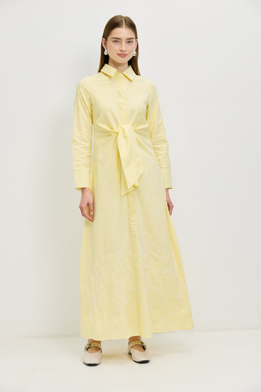 שמלת רקמה קשירה BUTTER