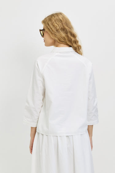 חולצת כותנה עם צווארון WHITE