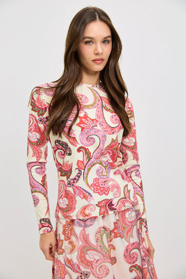 חולצה בייסיק עפ פרינט PINK