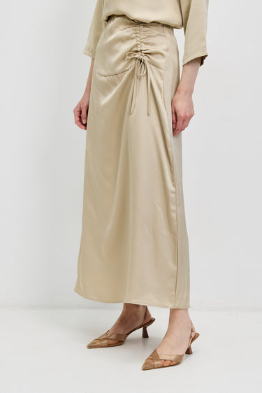 חצאית סאטן עם כיווץ CHAMPANGE