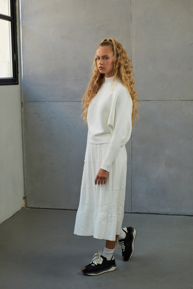 חצאית סריג פליסה