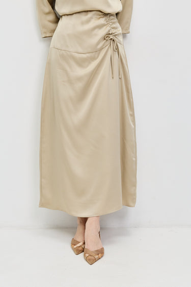 חצאית סאטן עם כיווץ CHAMPANGE