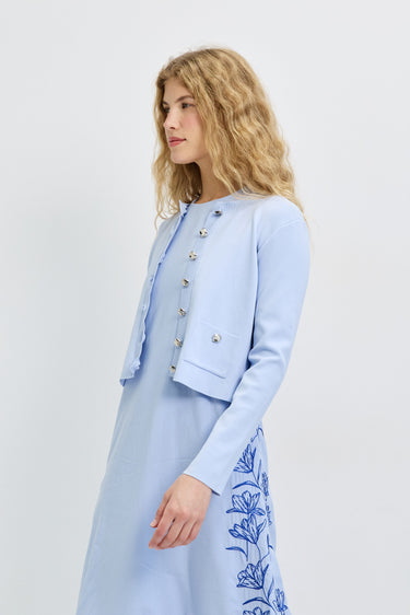 קרדיגן אלגנט עם כפתורים SKY BLUE