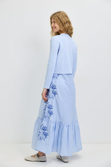 סראפן עם רקמה SKY BLUE