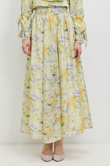 חצאית פרחונית אלגנטית YELLOW