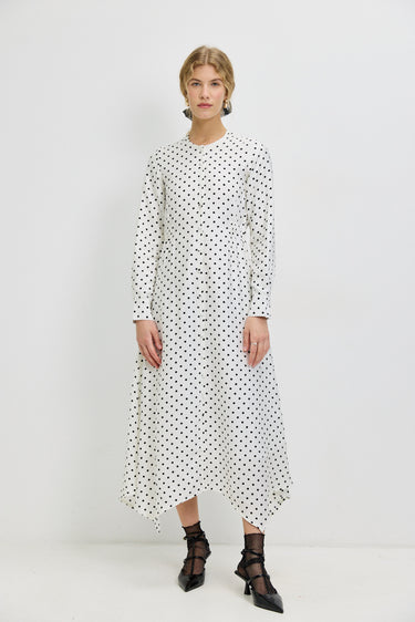 שמלת נקודות WHITE