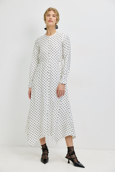 שמלת נקודות WHITE