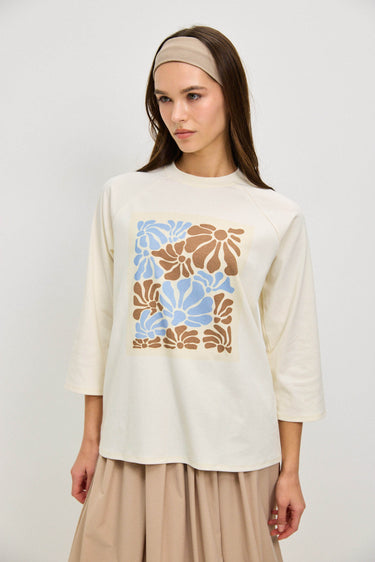 חולצת אוברסייז עם פרינט PRINT BROWN