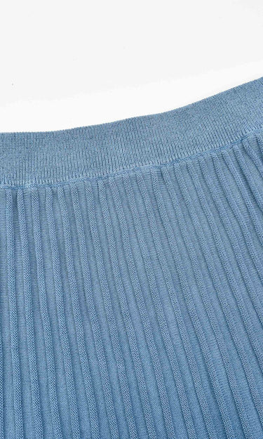 חצאית סריג ג'ינס קצרה