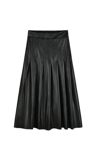 חצאית עור פליסה