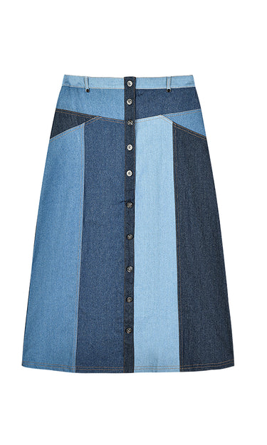 חצאית ג'ינס עם כפתרה