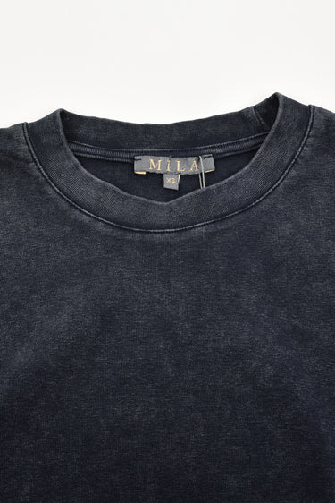 חולצת בייסיק וואש INDIGO