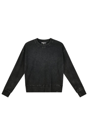 חולצת בייסיק וואש BLACK