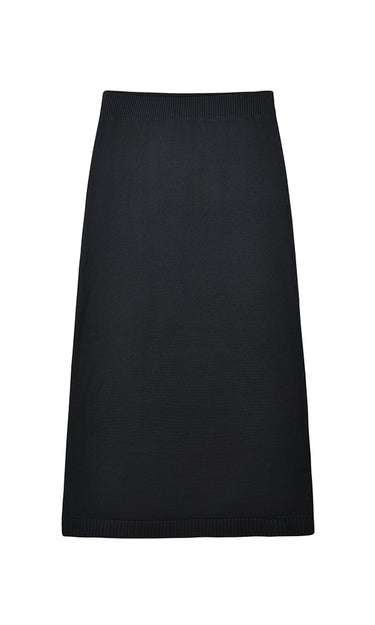 חצאית סריג ישרה BLACK