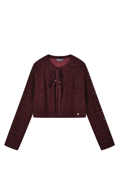 טופ קרושה פצפצים BURGUNDY