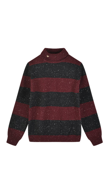 גולף פסים פצפצים BURGUNDY BLACK
