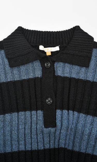 סריג פולו פסים TEAL