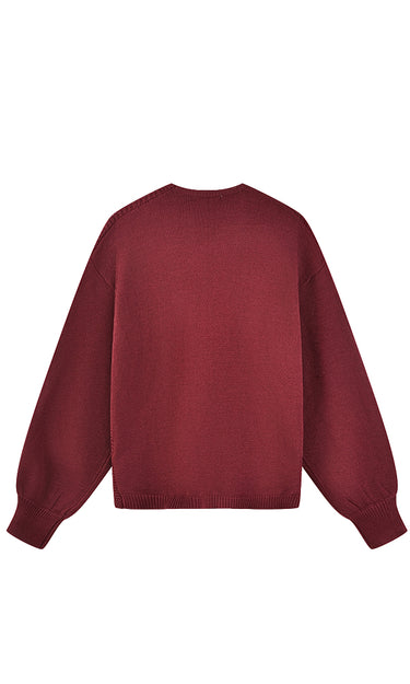 טופ קריסקרוס סריג BURGUNDY