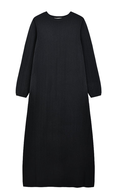 שמלת בייסיק סריג BLACK