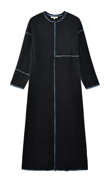 שמלת סריג טלאים BLACK