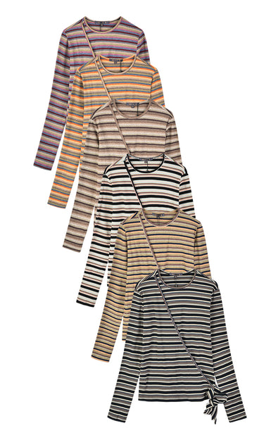 חולצת בייסיק דמוי מעטפת CHOCOLATE