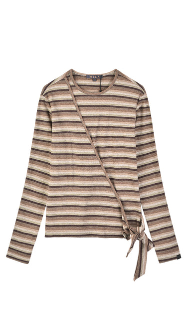 חולצת בייסיק דמוי מעטפת CHOCOLATE