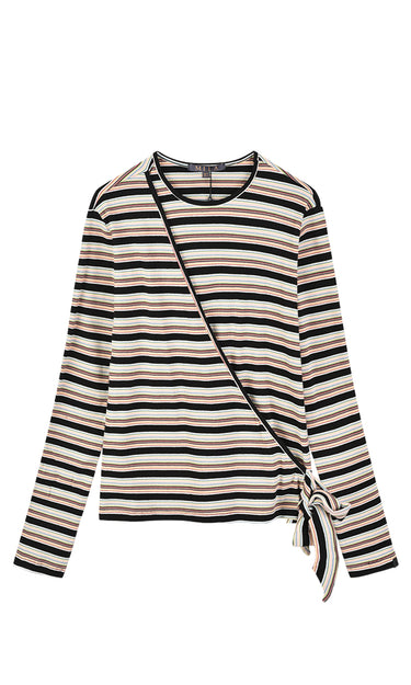 חולצת בייסיק דמוי מעטפת BLACK