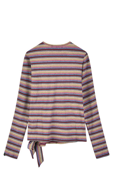 חולצת בייסיק דמוי מעטפת BURGUNDY