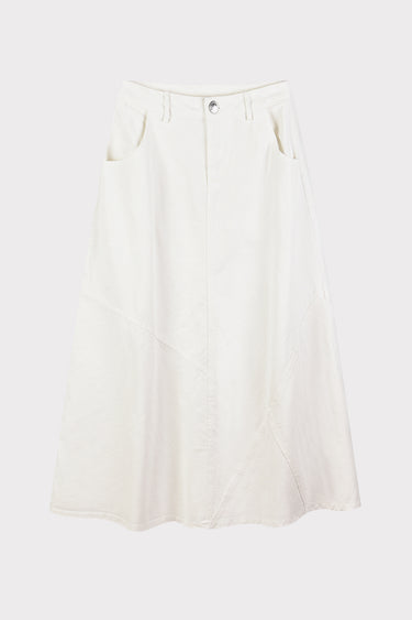 חצאית גינס חלקים WHITE
