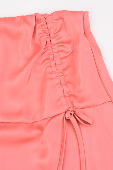 חצאית סאטן עם כיווץ ROSE