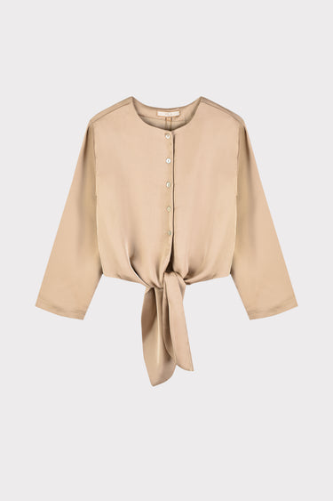 טופ קשירה קרופ סאטן CHAMPANGE