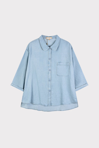 חולצה מכופתרת טנסל גינס LIGHT DENIM