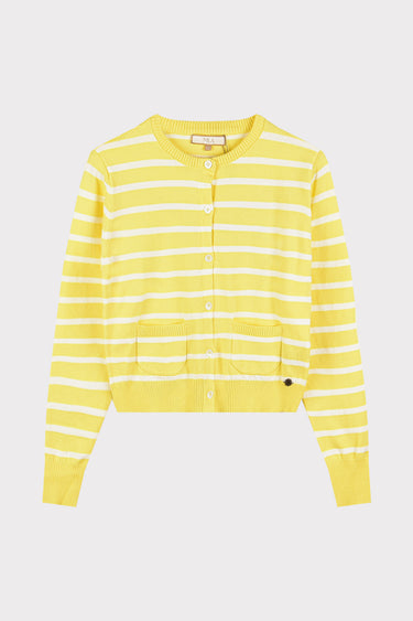 קרדיגן סריג ריב פסים LEMON