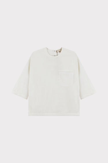 חולצת פשתן עם כיס WHITE