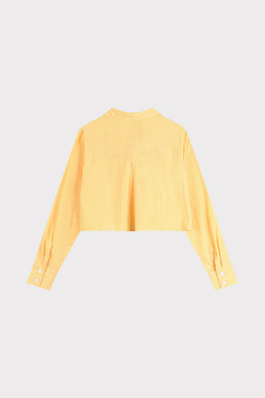 טופ קרופ פסים מכופתר YELLOW