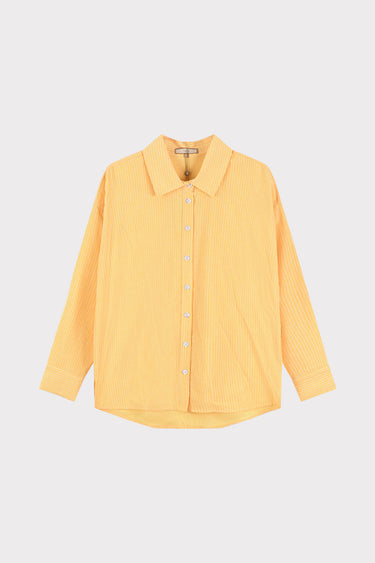 חולצת צווארון פסים מכופתר YELLOW